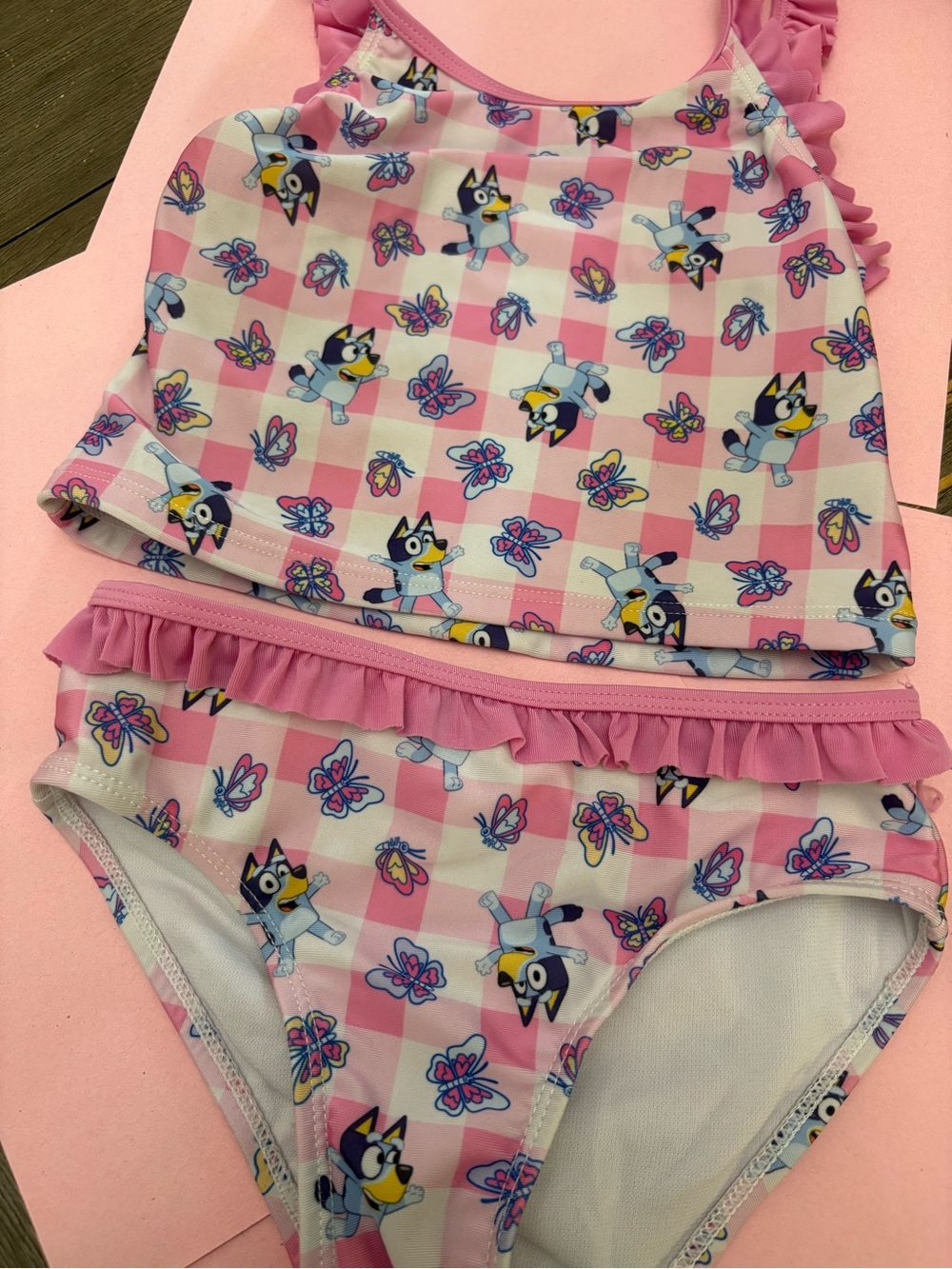 Bluey Two-Piece Pink Ruffle Swimsuit